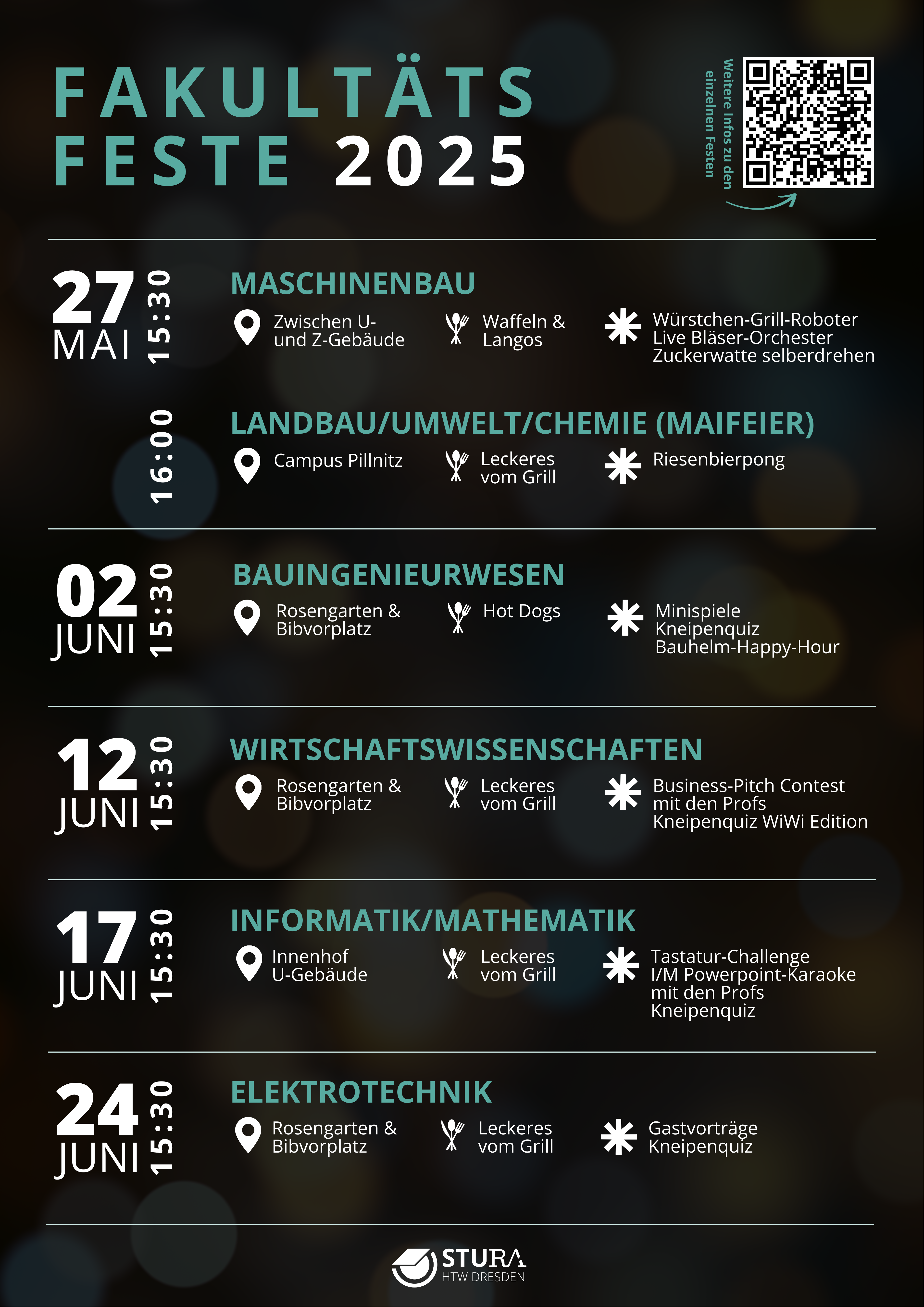 Plakat Fakultätsfeste SoSe 2025