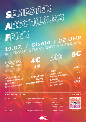 Plakat Semesterabsch(l)ussfeier Sommersemester 2024