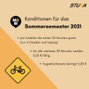 HTW-Studierende fahren im Sommersemester weiter MOBIbike! 